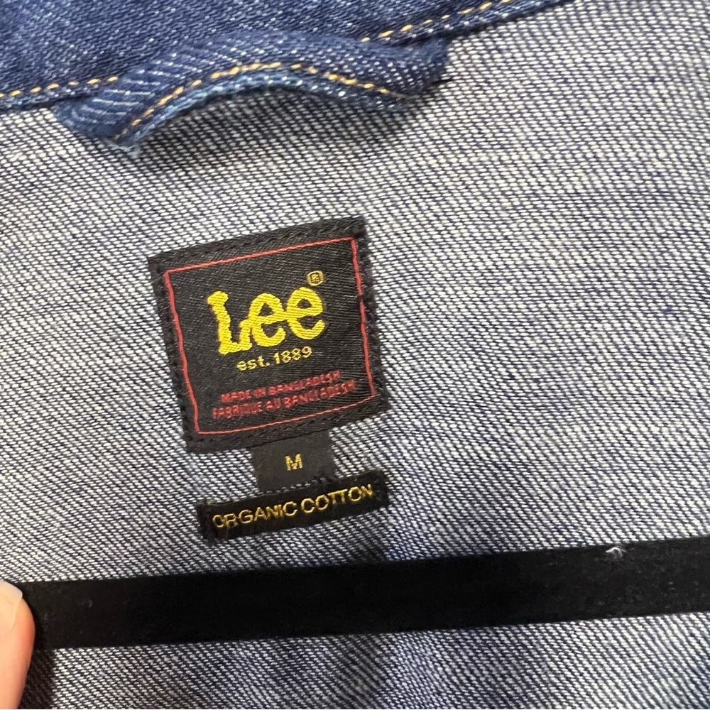 Lee Denim Jumpsuit Womens Medium Organic Cotton Pleated Overall Belted Blue NWT - Picture 4 of 6